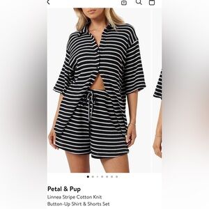 Petal & Pup Black and White Striped Garment